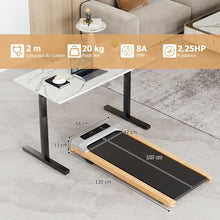 Load image into Gallery viewer, Tapis de Course Électrique 1,3-6KM/H Moteur 2,25HP à Roulettes Charge 120 kg avec Télécommande Écran LED 15 Programmes Gris -