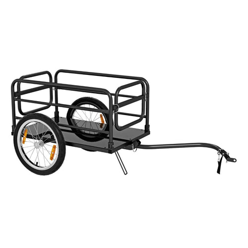 Remorque de Vlo avec Cadre Pliable Charge 55 kg Chariot pour Vlo avec Housse en Tissu Oxford Roues  Air de 40聽cm Rflecteurs Bleu -