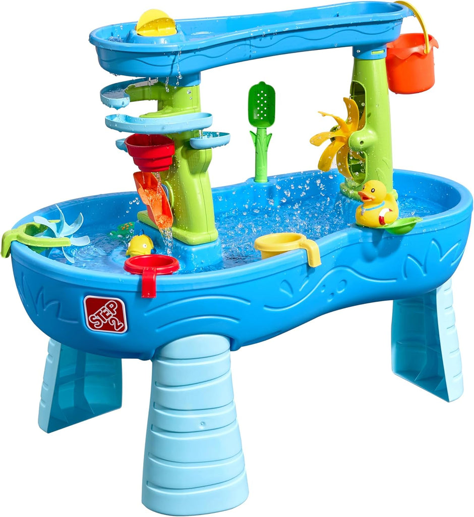 Rain Shower Splash Table d'eau avec 13 Accessoires - Bleu & Vert | Table Jeux d'eau | Table d檃ctivit pour Le Jardin,Table Activit Eau | Table d'eau Extrieur