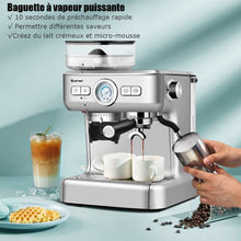 Load image into Gallery viewer, Machine à Café Automatique avec Broyeur à Grains 1350W 30 Niveaux de Poudre de Café Réglables Température Réglable -
