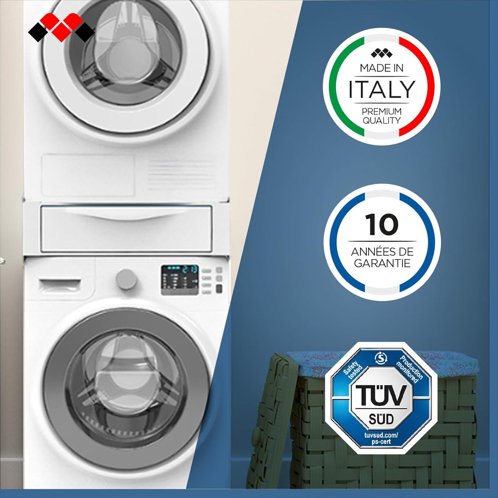 Meliconi - Kit de superposition universel + Tiroir coulissant - TORRE EXTRA - pour lave-linge et sèche-linge