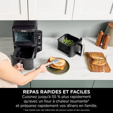 Load image into Gallery viewer, Foodi FlexDrawer Air Fryer,Dual Zone Avec Sparateur Amovible,Grand Tiroir de 10,4 L,7-en-1,Double Zone,Sans Huile,Pices Antiadhsives Compatibles Au Lave-Vaisselle,Noir AF500EU