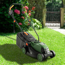 Load image into Gallery viewer, Tondeuse à Gazon Électrique Filaire 1500 W 4015 TR/Min Boîte de Collecte 35 L 3 Hauteur Réglables 25-65 MM Largeur de Coupe 34 CM Vert -