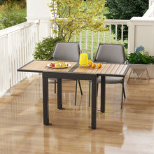 Load image into Gallery viewer, Table de Jardin Extensible en Aluminium Ajustable de 80  160 CM Table  Manger Extrieure Rectangulaire pour 4-6 Personnes Naturel -