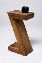 Load image into Gallery viewer, Kare Design Table d'Appoint Z Authentico, Marron, Bois Massif, Table de Salon, Meuble, Deco Intérieur, Décoration Chambre, Salon, Maison, 55x30x20 cm (H/L/P)