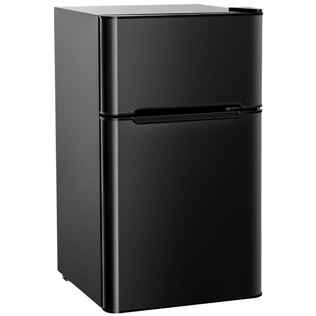 Réfrigérateur Compact Mini-réfrigérateur 90 L Congélateur Séparé avec Design à 2 Portes Fonctionnement Silencieux Blanc/Gris/Noir -