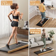 Load image into Gallery viewer, Tapis de Course Électrique 1,3-6KM/H Moteur 2,25HP à Roulettes Charge 120 kg avec Télécommande Écran LED 15 Programmes Gris -