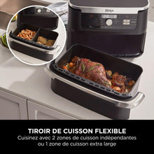 Load image into Gallery viewer, Foodi FlexDrawer Air Fryer,Dual Zone Avec Sparateur Amovible,Grand Tiroir de 10,4 L,7-en-1,Double Zone,Sans Huile,Pices Antiadhsives Compatibles Au Lave-Vaisselle,Noir AF500EU