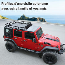 Load image into Gallery viewer, Porte-Bagages de Toit pour Voiture en Mtal 122,5x102CM avec Dflecteur d橝ir Capacit 75 KG Noir Accessoires Automobiles -