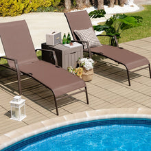 Load image into Gallery viewer, Lot de 2 Chaises longues avec Dossier Réglable Tissu Respirant Structure Robuste en Acier Charge Max 150KG -