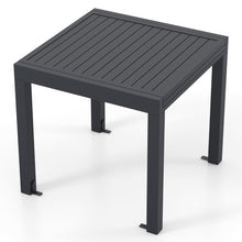 Load image into Gallery viewer, Table de Jardin Extensible en Aluminium Ajustable de 80  160 CM Table  Manger Extrieure Plateau  Lattes pour 4-6 Personnes Gris Fonc -