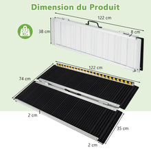 Load image into Gallery viewer, Rampe D檃ccs en Aluminium avec Plaque de Transition pour Maison 122L -