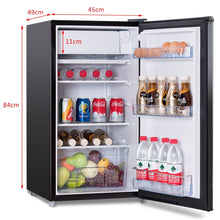 Load image into Gallery viewer, Réfrigérateur Table Top Intégrable 91L Mini-bar Niveau Sonore Faible 3 Étagères,48,5x44,5x83,5cm,Noir -