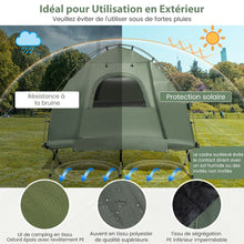 Load image into Gallery viewer, Tente de Camping avec Lit pour 1 Personne Lit de Camping Pliant 5 en 1 avec Matelas Pneumatique Oreiller Sac de Couchage Tente Surleve tanche -