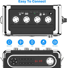 Load image into Gallery viewer, JYX Machine de Karaoké, avec 3 Microphones sans Fil et lumières DJ, Bluetooth Speaker pour Les réunions de Famille/Le Camping en Plein air/la fête sur la Plage