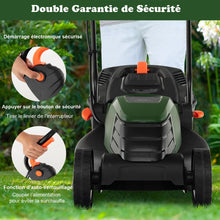 Load image into Gallery viewer, Tondeuse à Gazon Électrique Filaire 1500 W 4015 TR/Min Boîte de Collecte 35 L 3 Hauteur Réglables 25-65 MM Largeur de Coupe 34 CM Vert -