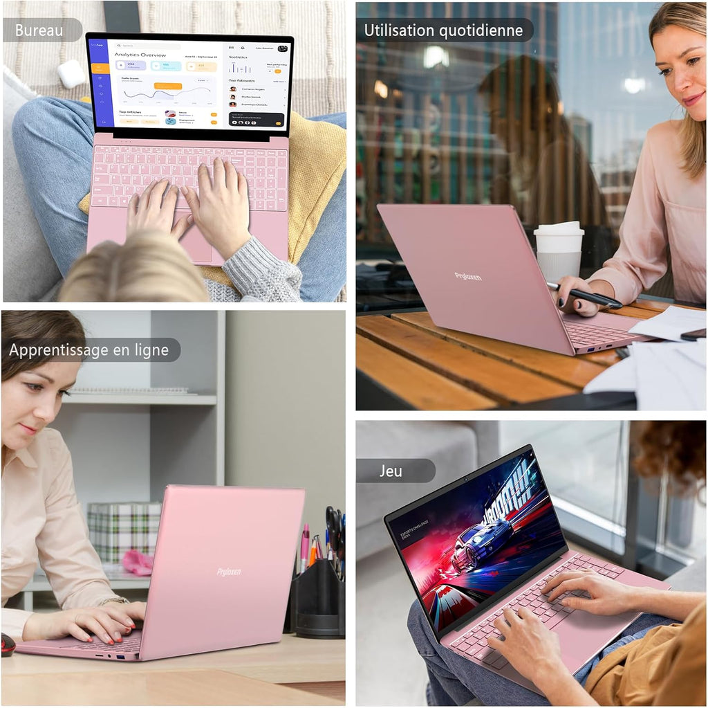 Pryloxen Ordinateur Portable Ultra-Fin 15 6" FHD IPS - Processeur Celeron N150 3 4 GHz 32 Go DDR4/1 to SSD Clavier Rétroéclairé Wi-FI 5G & Batterie 8000 mAh (360 × 275 × 18 mm 1 679 kg)