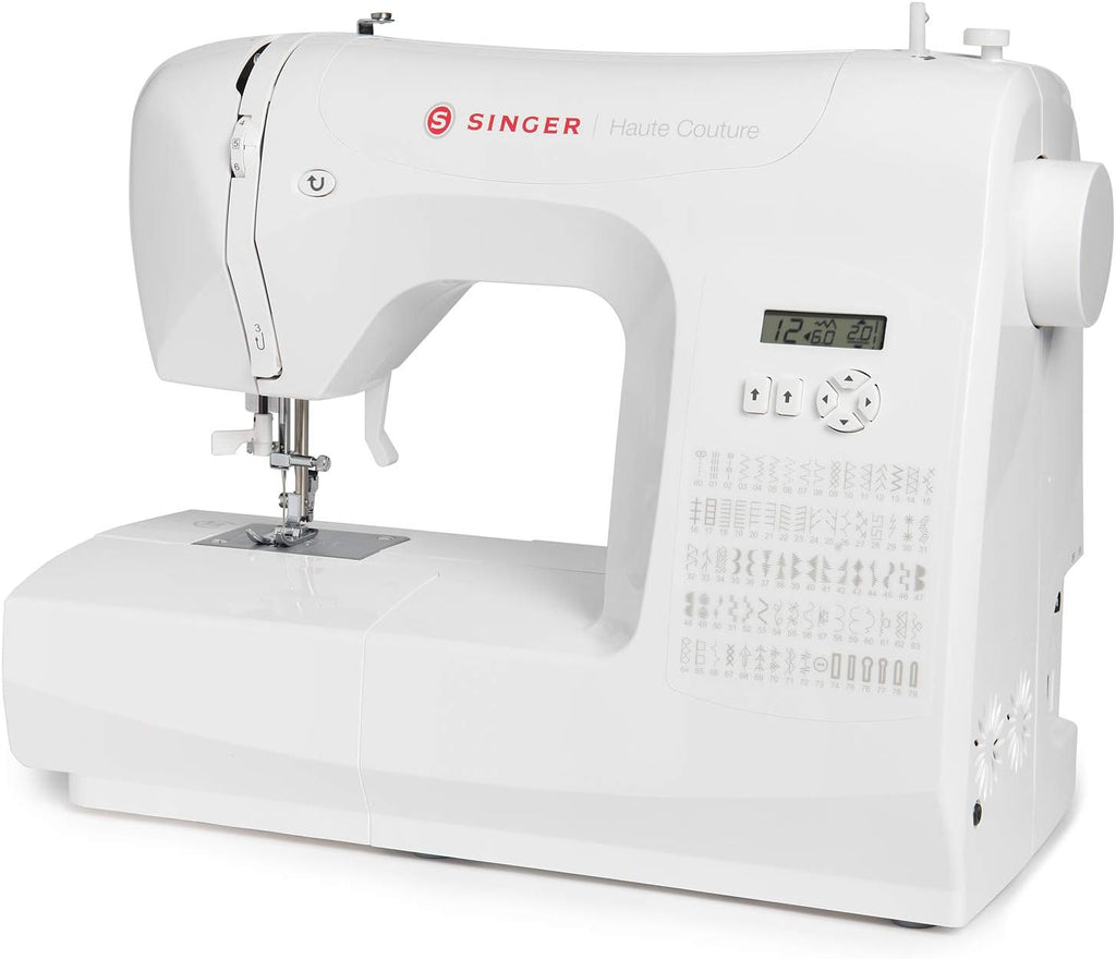 Haute Couture F527C Machine à coudre électronique Professionnelle,80 points,utilitaires,élastiques,décoratifs,Facile pour Débutants Electrique Portable,Maison