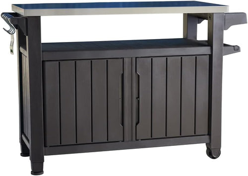 Desserte barbecue gris UNITY XL - 207 litres - 134 x 51.7 x 89.6 cm