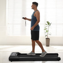 Load image into Gallery viewer, Tapis de Course Mince Tapis de Jogging avec Capacit de 120 Kg Tlcommande et cran Led Inclinable  Roulettes Tapis de Course  Glisser Gris/Noir/Rose -