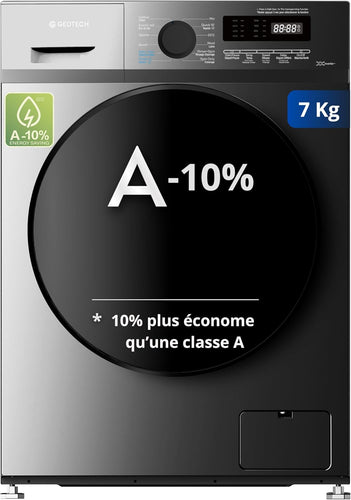 Lave-linge frontal GEDTECH GLL71200BL - 7 Kgs - 1200 tr/mn - 16 programmes - Eco - Intensif - Rapide – Très Faible conso