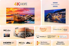 Load image into Gallery viewer, TCL 43PF650 43 Pouces 4K Ultra HD, HDR TV, Smart LED Fire TV (Dolby Vision, Dolby Atmos, DTS, HDR 10, Alexa intégré, Airplay2, Miracast)
