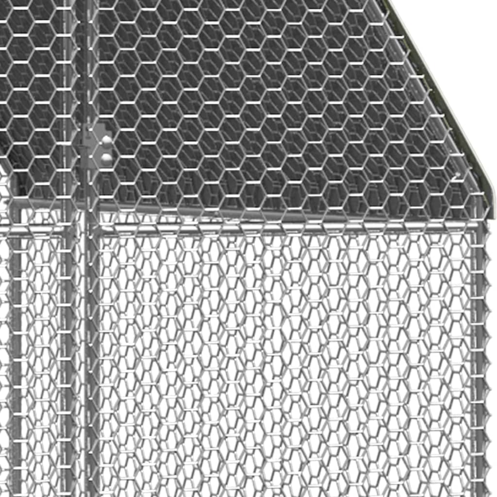Poulailler d'extrieur 3 x 12 x 2 m acier galvanis toit en PE 02_0001693 -