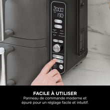 Load image into Gallery viewer, Foodi FlexDrawer Air Fryer,Dual Zone Avec Sparateur Amovible,Grand Tiroir de 10,4 L,7-en-1,Double Zone,Sans Huile,Pices Antiadhsives Compatibles Au Lave-Vaisselle,Noir AF500EU