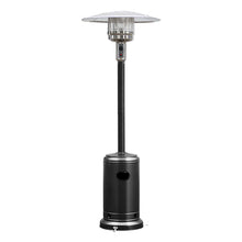Load image into Gallery viewer, Parasol Chauffage Extérieur à Gaz 13KW Réflecteur 82cm avec Dispositif de Anti-basculement Tube 2 Roues Fluide 220cm Noir -