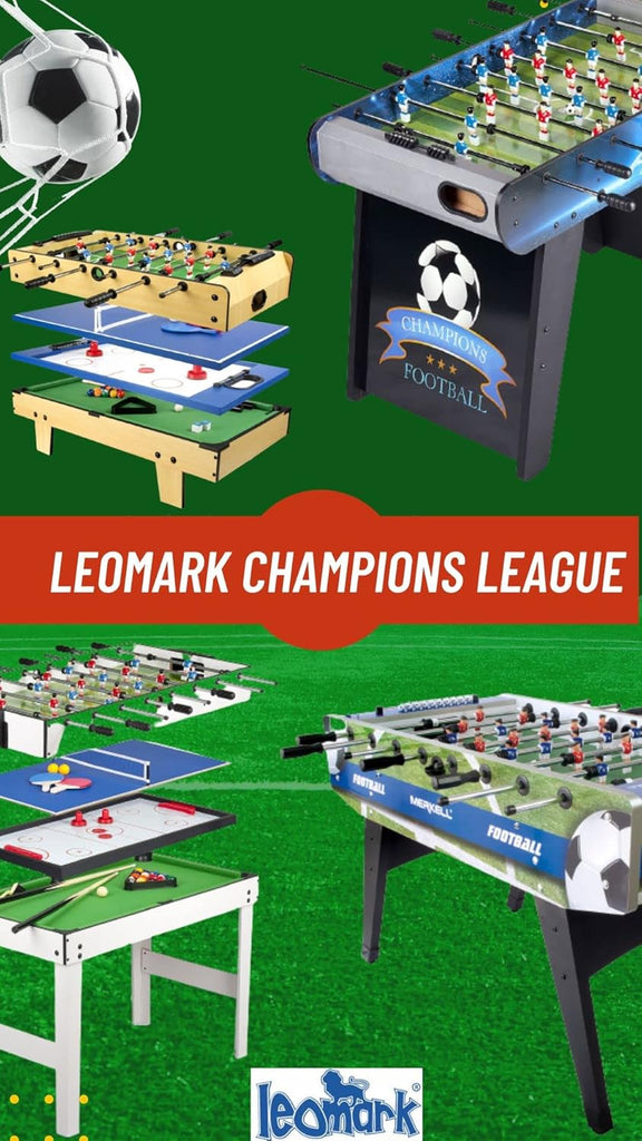 Leomark Champions Table de babyfoot Table en Bois Jeu de Football, Table de Baby-Foot, Baby Foot