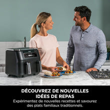 Load image into Gallery viewer, Foodi FlexDrawer Air Fryer,Dual Zone Avec Sparateur Amovible,Grand Tiroir de 10,4 L,7-en-1,Double Zone,Sans Huile,Pices Antiadhsives Compatibles Au Lave-Vaisselle,Noir AF500EU