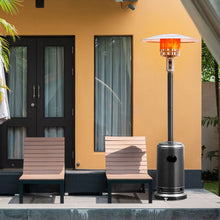 Load image into Gallery viewer, Parasol Chauffage Extrieur  Gaz 13KW Rflecteur 82cm avec Dispositif de Anti-basculement Tube 2 Roues Fluide 220cm Noir -