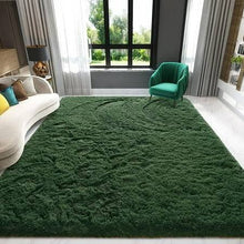 Load image into Gallery viewer, Noahas Soft Fluffy Area Rug for Living Room Bedroom Shaggy Accent Carpets for Kids Girls Rooms,5'x 8',Deep Green, Size: 5' x 8'