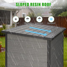 Load image into Gallery viewer, AECOJOY 58 Cu.Ft Resin Outdoor Storage Cabinet Waterproof with Shelves, Dark Gray